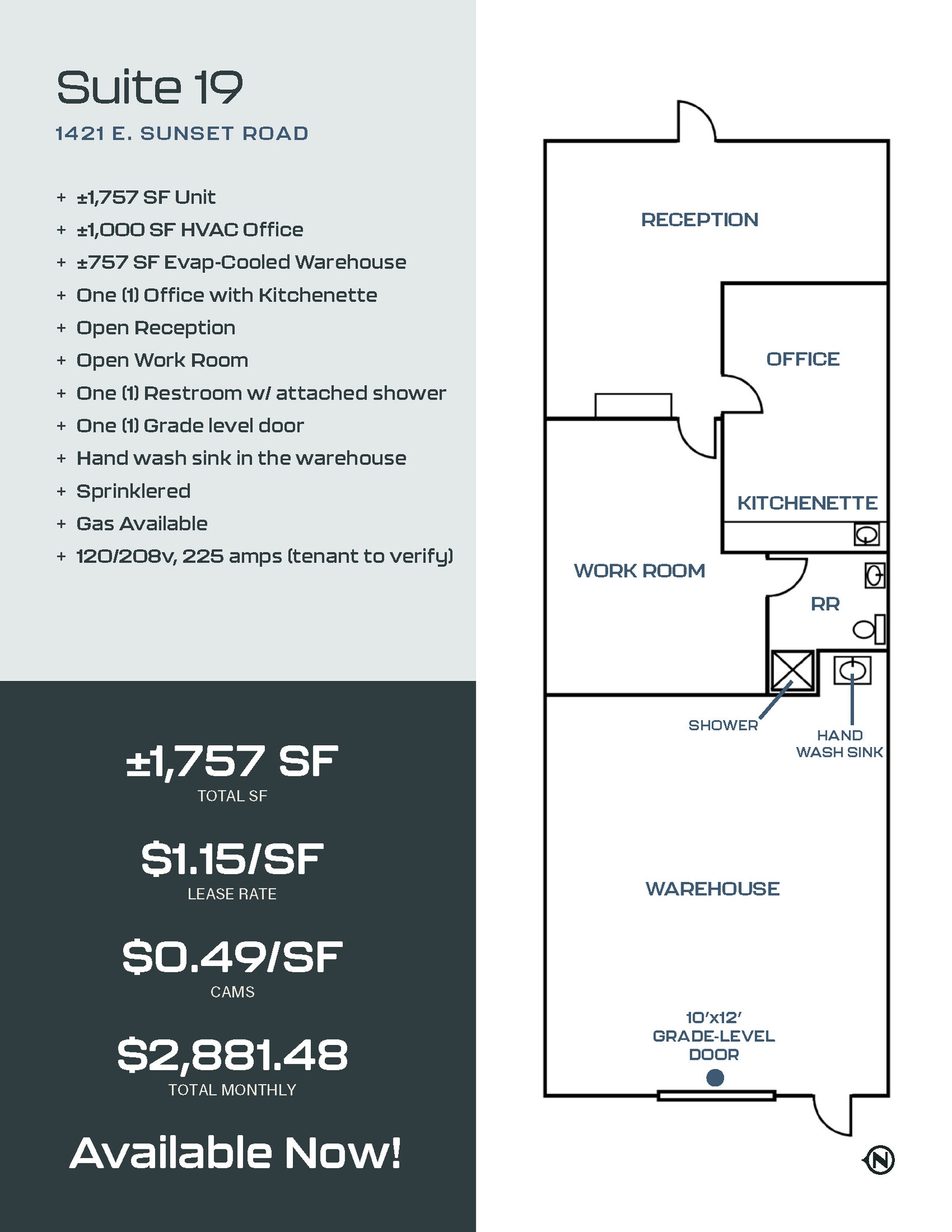 1525 E Sunset Rd, Las Vegas, NV à louer Plan d’étage– Image 1 sur 1