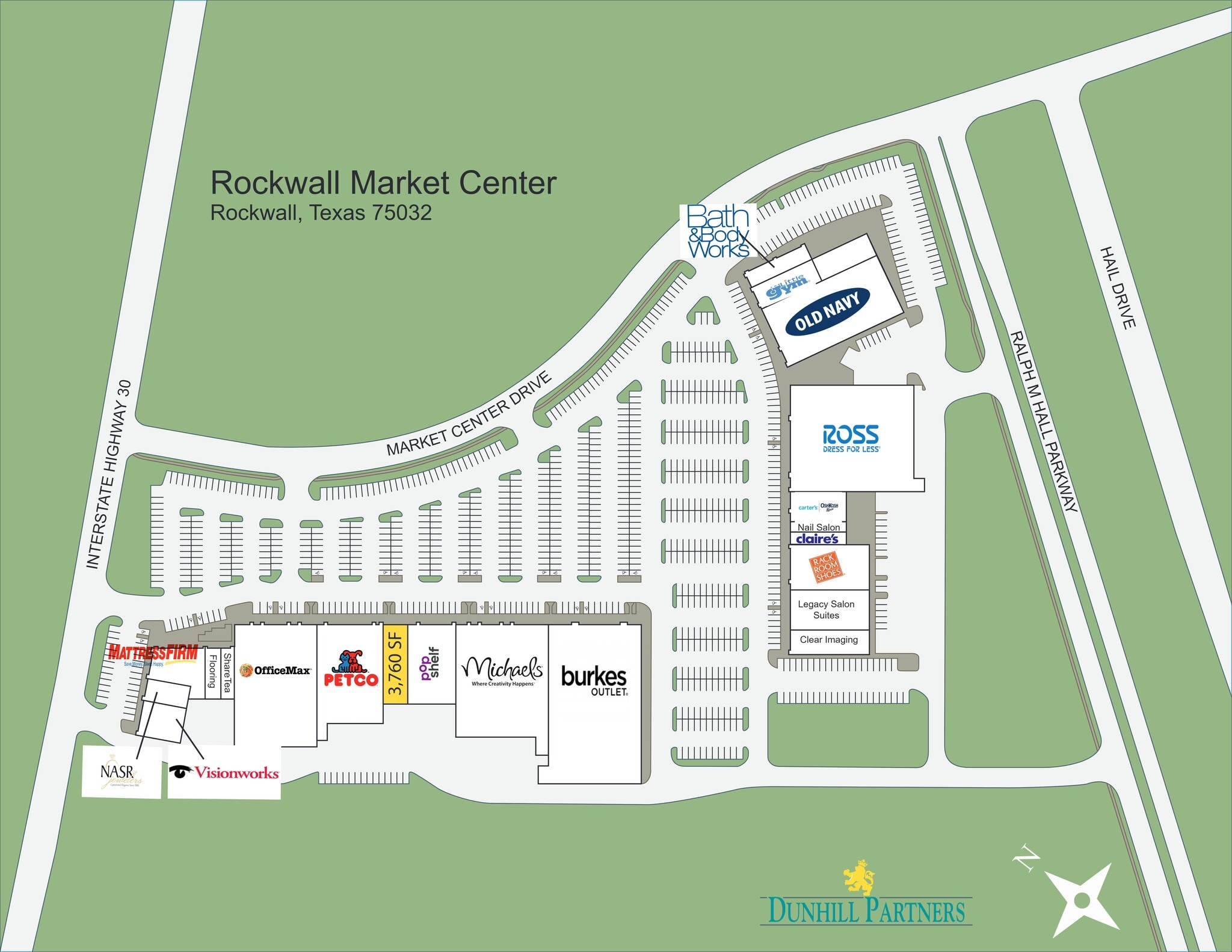 2663-2885 Market Center Dr, Rockwall, TX à louer Plan de site– Image 1 sur 1