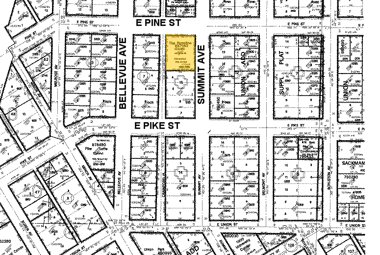 411-425 E Pine St, Seattle, WA à louer - Plan cadastral – Image 3 sur 10
