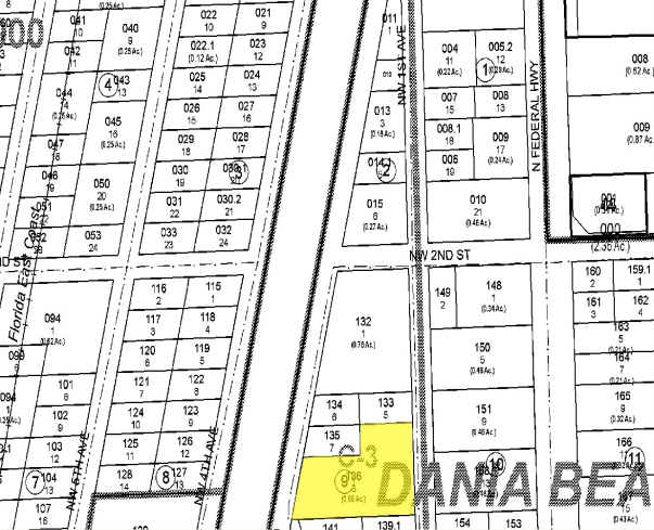 117 NW 3rd Ave, Dania, FL à louer - Plan cadastral – Image 2 sur 6