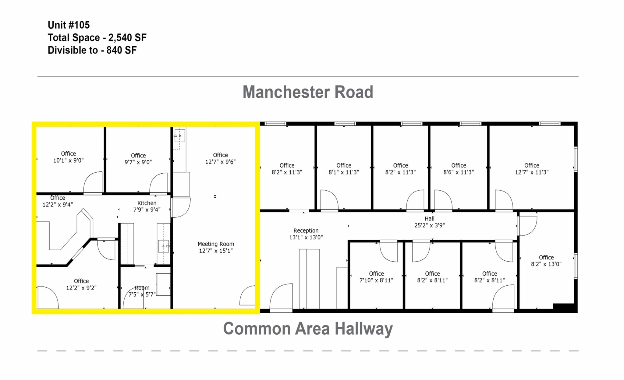 416 E Roosevelt Rd, Wheaton, IL à louer Plan d’étage– Image 1 sur 1
