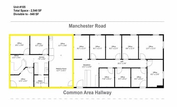 416 E Roosevelt Rd, Wheaton, IL à louer Plan d’étage– Image 1 sur 1