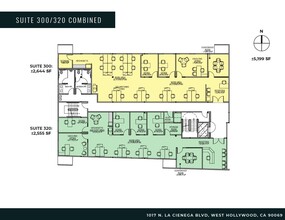 1017 N La Cienega Blvd, West Hollywood, CA à louer Plan d’étage– Image 2 sur 2