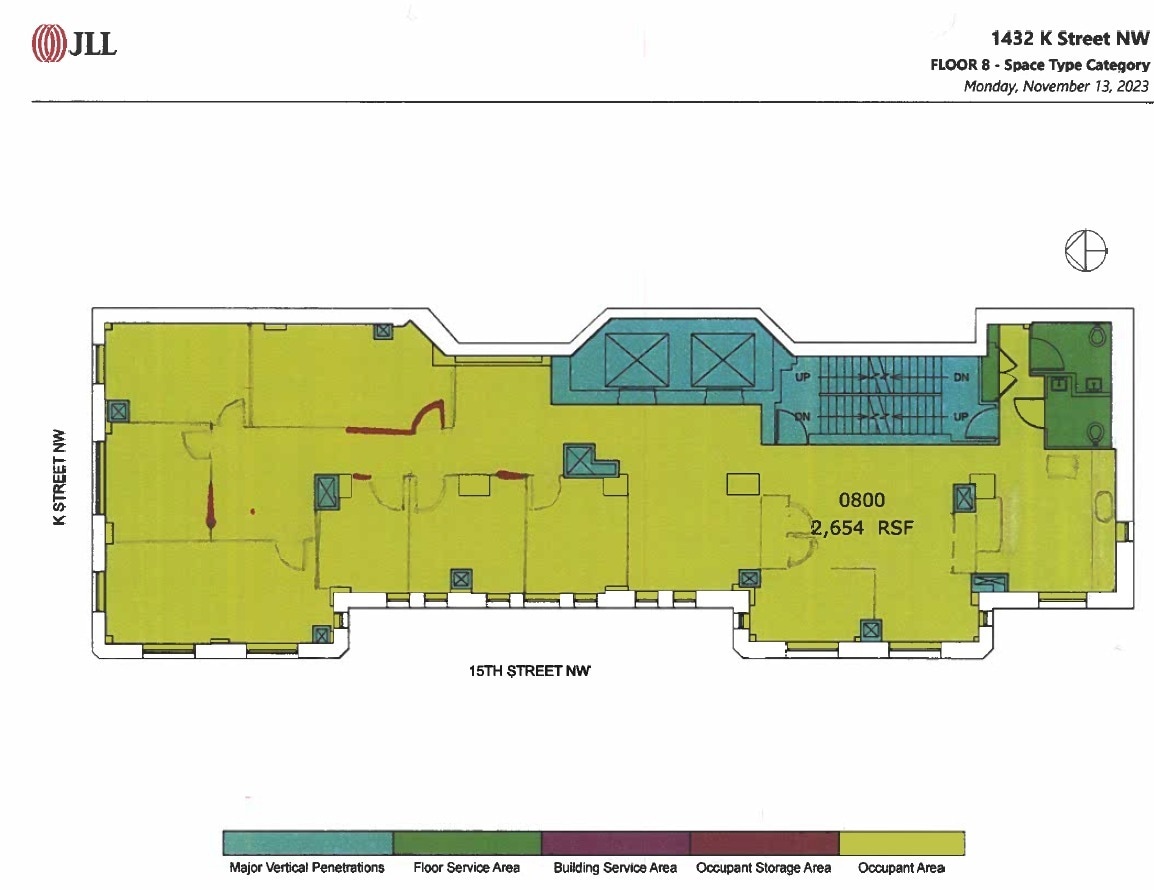 1432 K St NW, Washington, DC à louer Plan d’étage– Image 1 sur 1