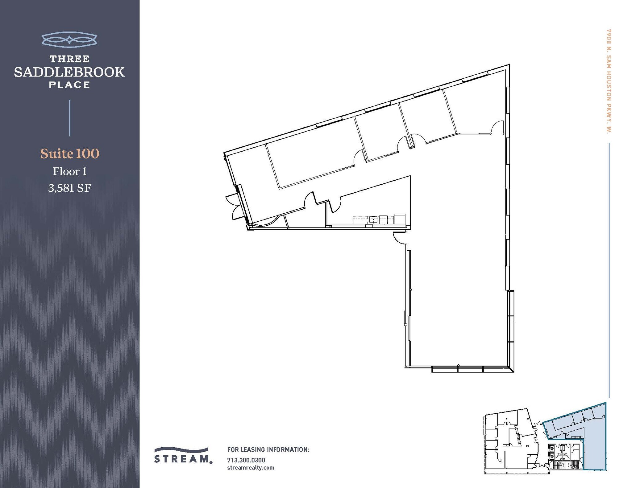 7908 N Sam Houston Pky W, Houston, TX à louer Plan d’étage– Image 1 sur 1