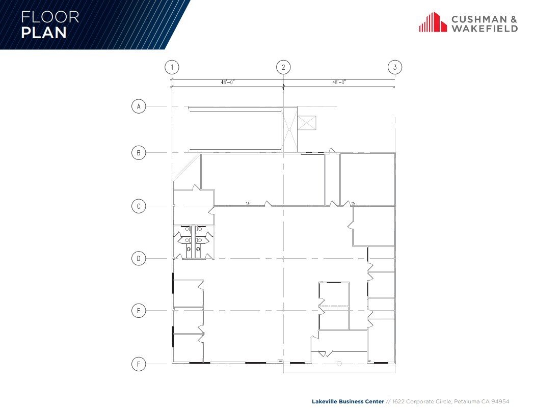 1600-1622 Corporate Cir, Petaluma, CA à louer Plan d’étage– Image 1 sur 2