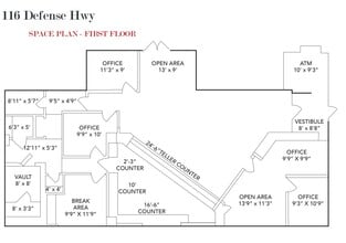 116 Defense Hwy, Annapolis, MD à louer Plan d’étage– Image 1 sur 1