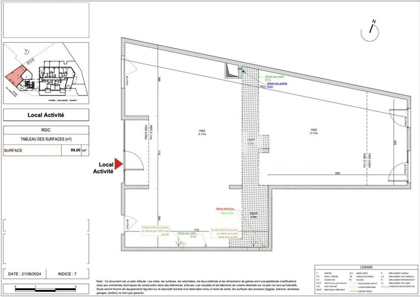 Local commercial dans Écully à louer - Plan d’étage – Image 2 sur 3