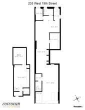 235 W 19th St, New York, NY à louer Plan d’étage– Image 1 sur 2