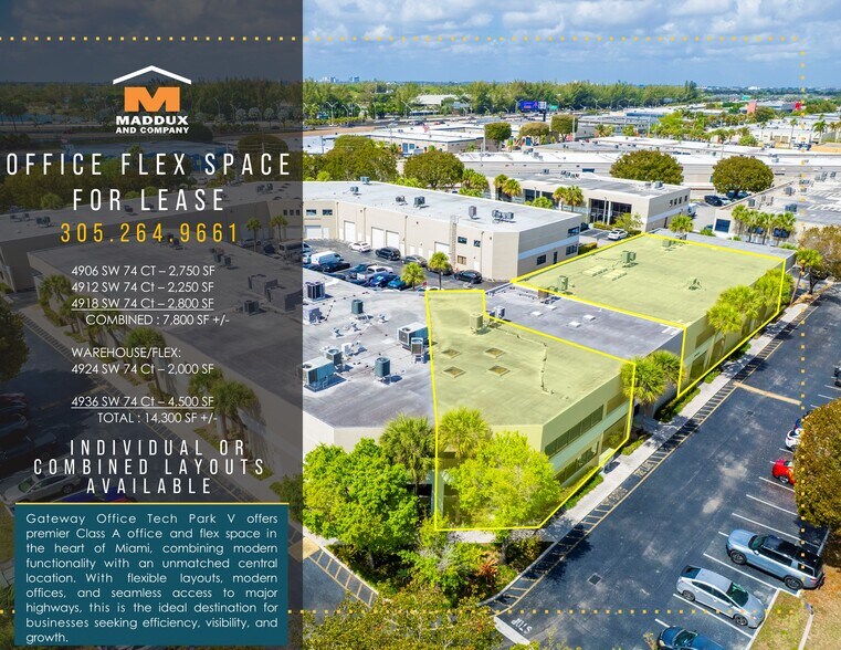 4900-4936 SW 74th Ct, Miami, FL à louer - Photo de l’immeuble – Image 1 sur 21