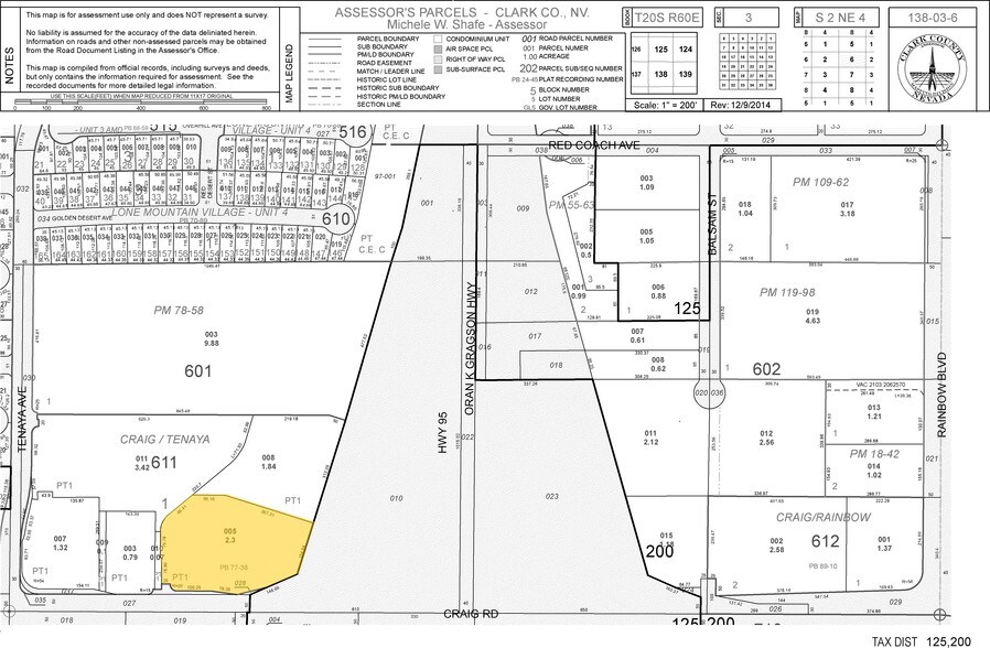 7100 W Craig Rd, Las Vegas, NV à vendre - Plan cadastral – Image 2 sur 3