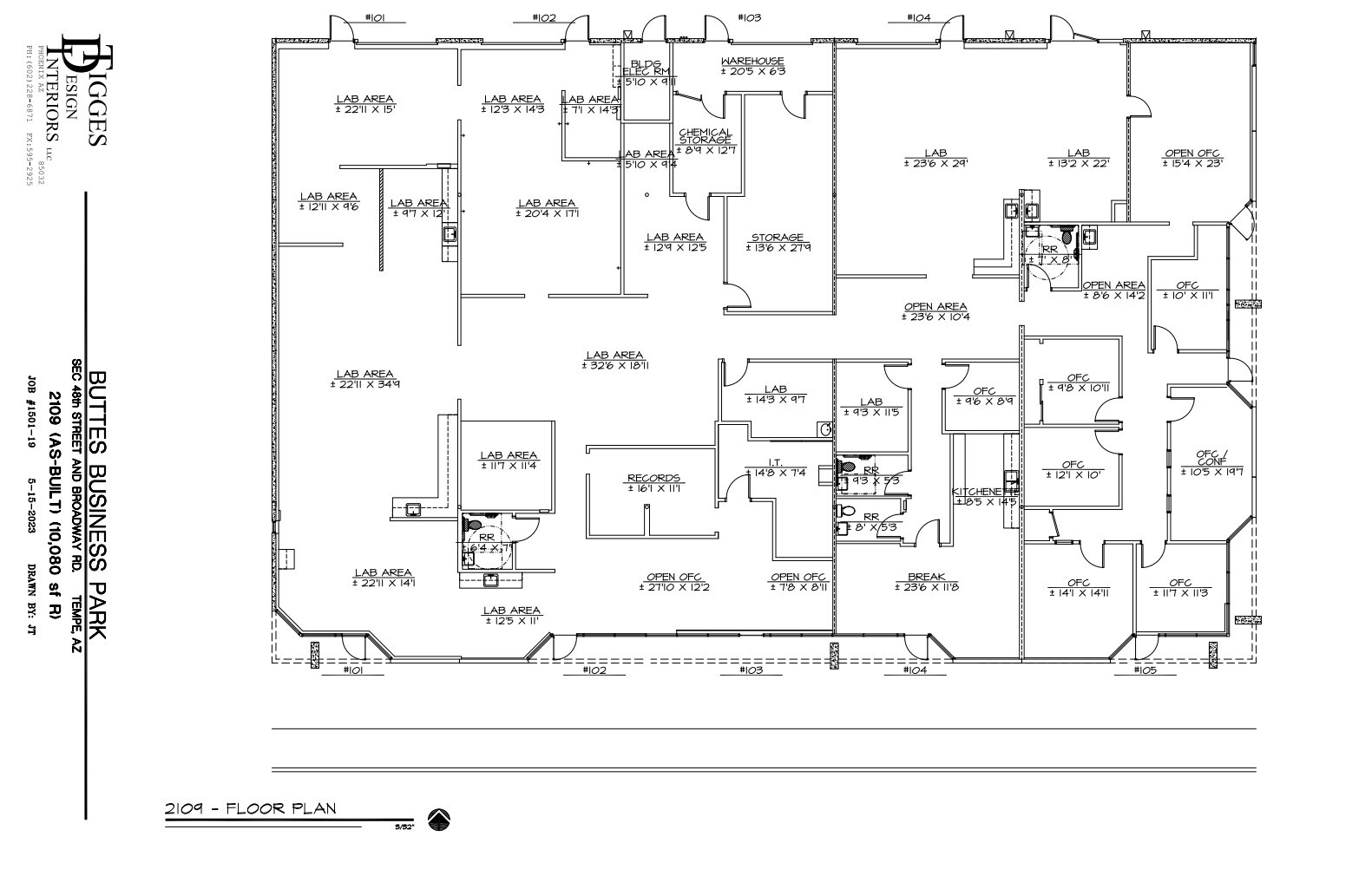 2105 S 48th St, Tempe, AZ à louer Plan d’étage– Image 1 sur 1