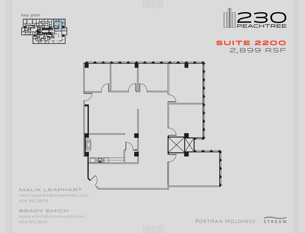 230 Peachtree St NW, Atlanta, GA à louer Plan d’étage– Image 1 sur 1