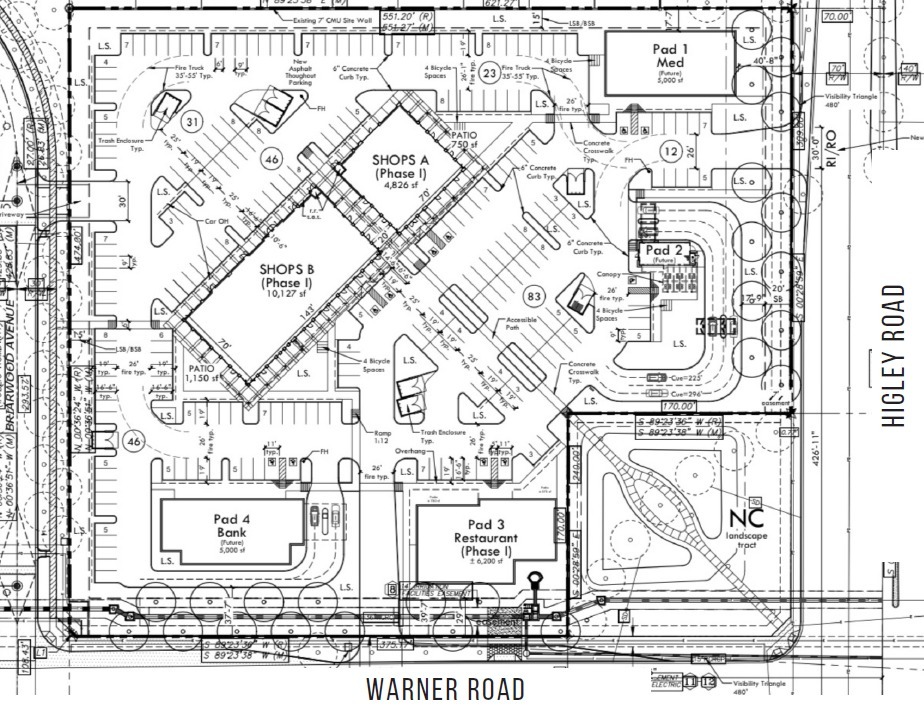 NWC Higley Rd & Warner Rd, Gilbert, AZ à louer Plan de site– Image 1 sur 1