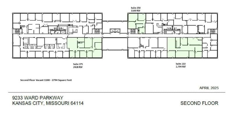 9233 Ward Pky, Kansas City, MO à louer Plan d’étage– Image 1 sur 1