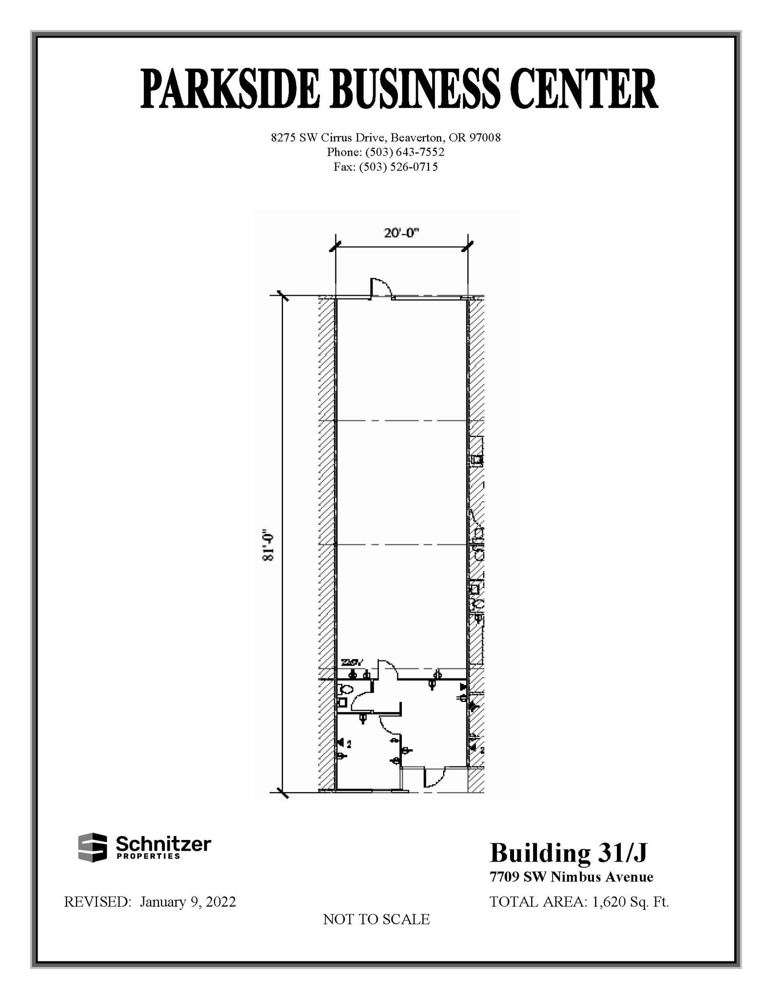 8362-8380 SW Nimbus Ave, Beaverton, OR à louer Plan d’étage– Image 1 sur 1