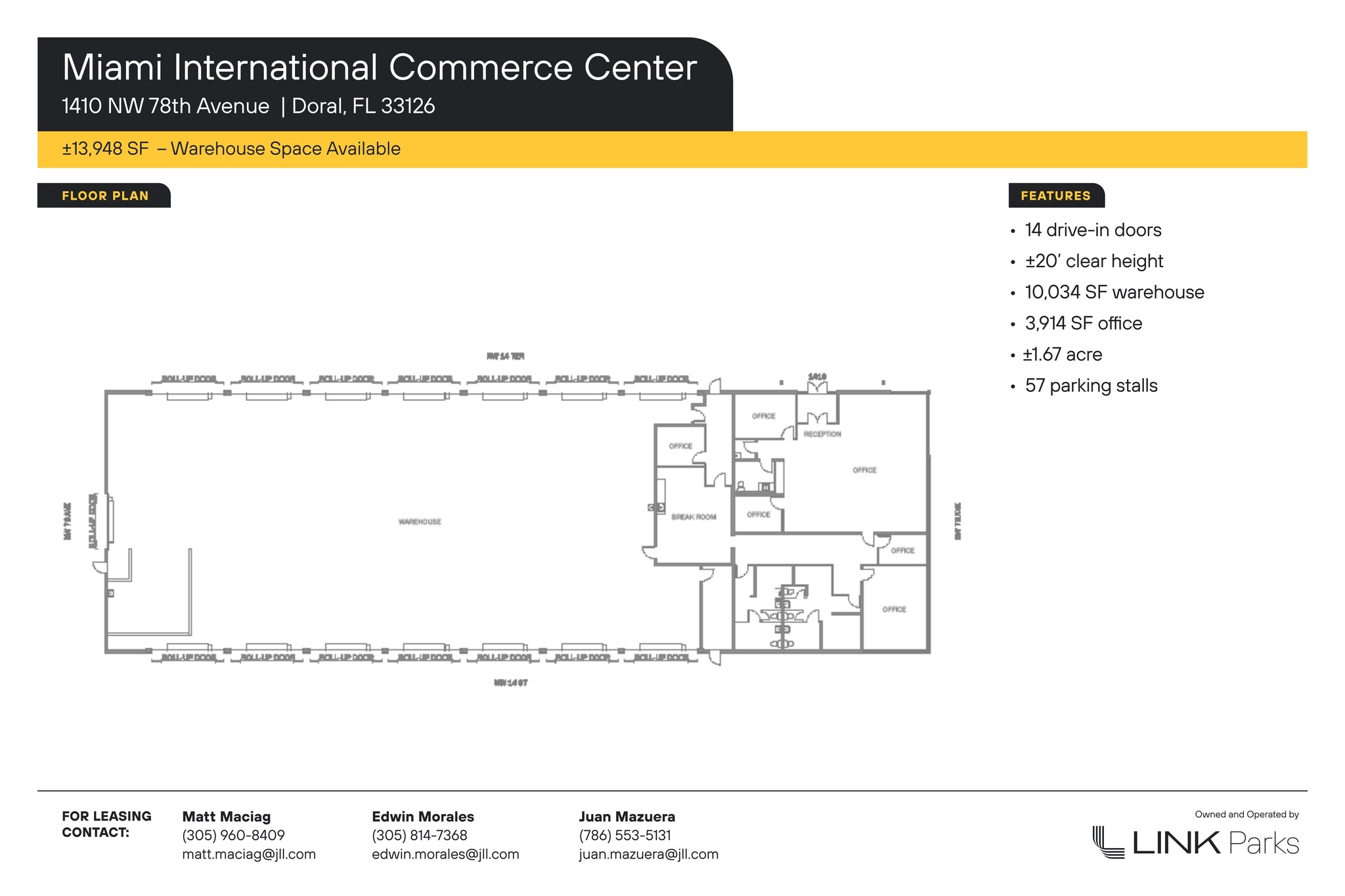 7950-7966 NW 14th St, Miami, FL à louer Plan de site– Image 1 sur 4
