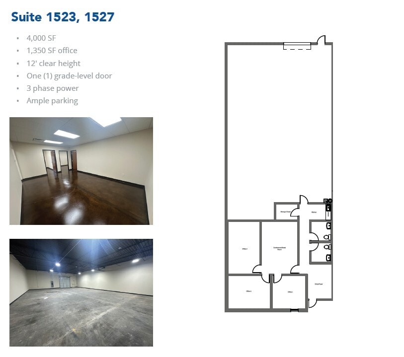 1509-1521 Central Park Dr, Hurst, TX à louer Plan d’étage– Image 1 sur 1