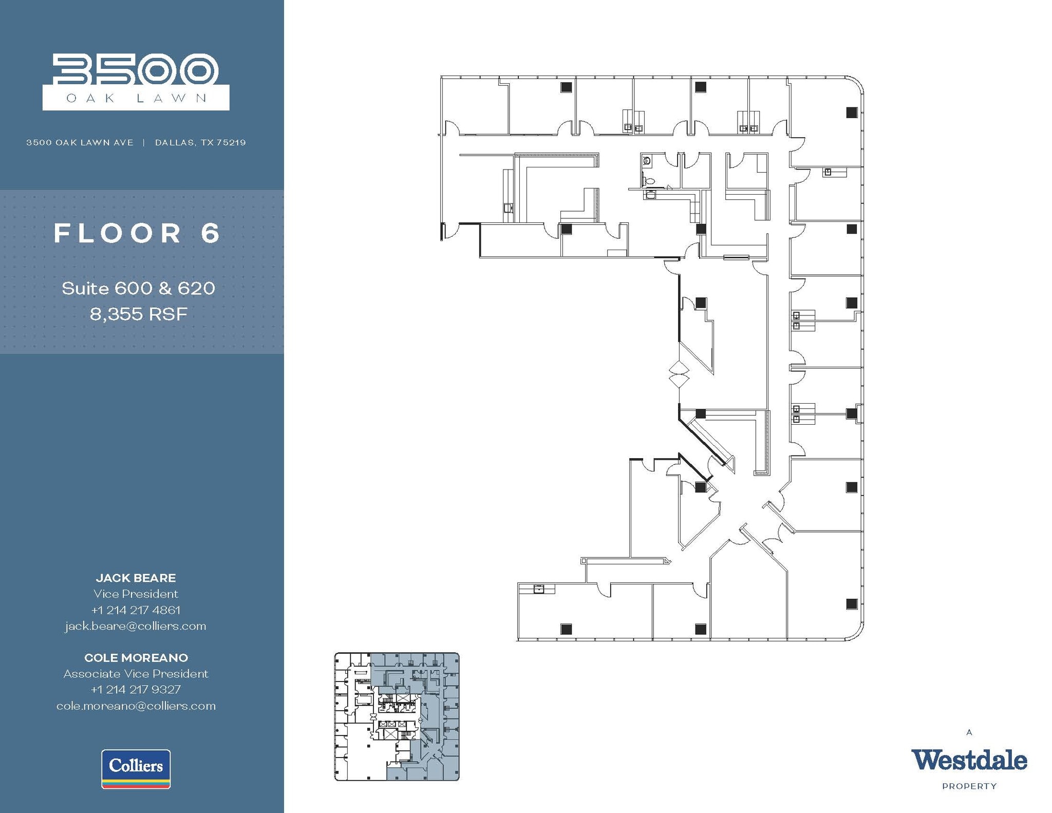3500 Oak Lawn Ave, Dallas, TX à louer Plan d’étage– Image 1 sur 2