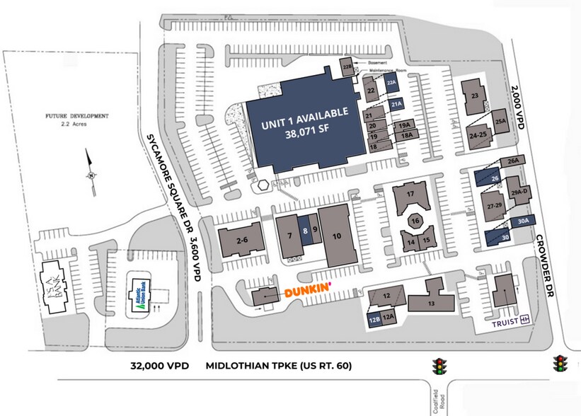 1220 Sycamore Sq, Midlothian, VA à louer - Photo de l’immeuble – Image 2 sur 49