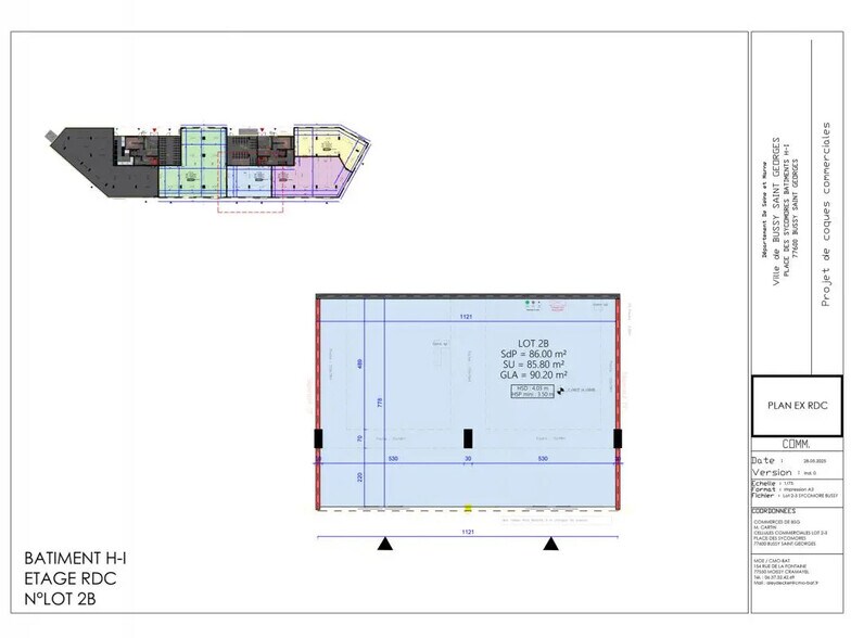 Local commercial dans Bussy-Saint-Georges à louer - Plan d’étage – Image 2 sur 3