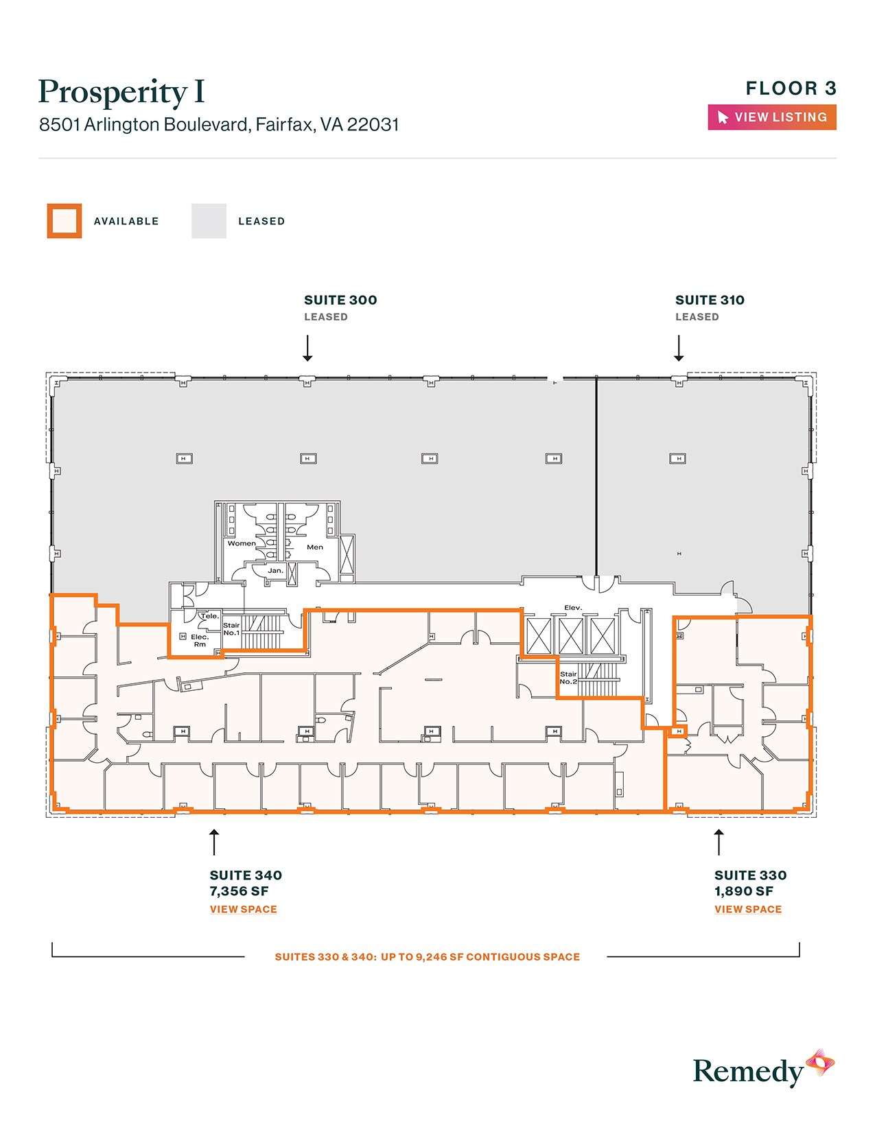 8501 Arlington Blvd, Merrifield, VA à louer Plan d’étage– Image 1 sur 1