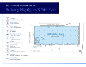 6250 Caballero Blvd, Buena Park, CA à louer Plan d’étage– Image 1 sur 1