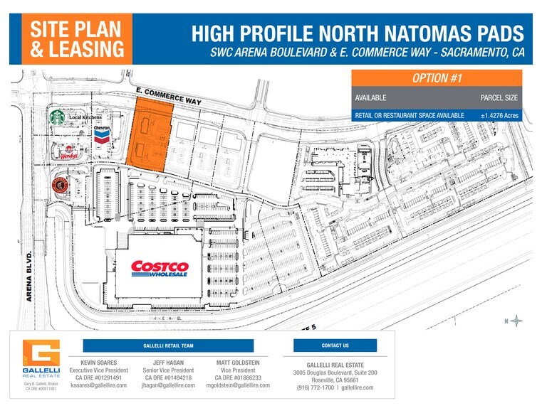 SWC Arena Blvd, Sacramento, CA à louer - Plan de site – Image 1 sur 2