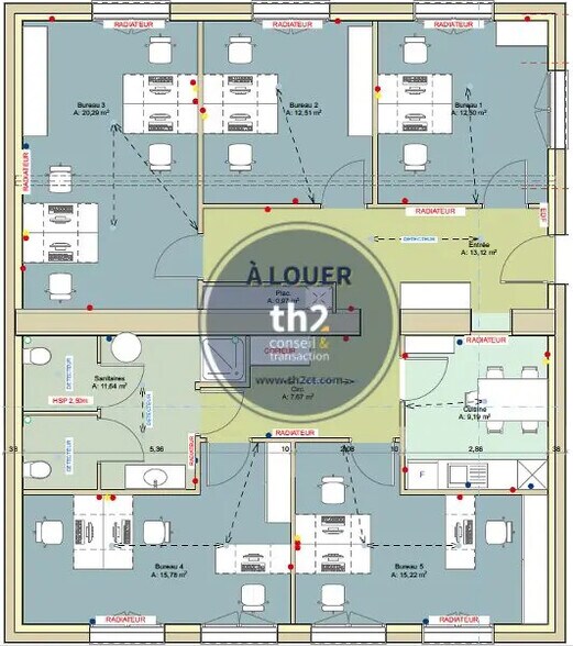 Bureau dans Bretteville-sur-Odon à louer - Plan d’étage – Image 2 sur 4