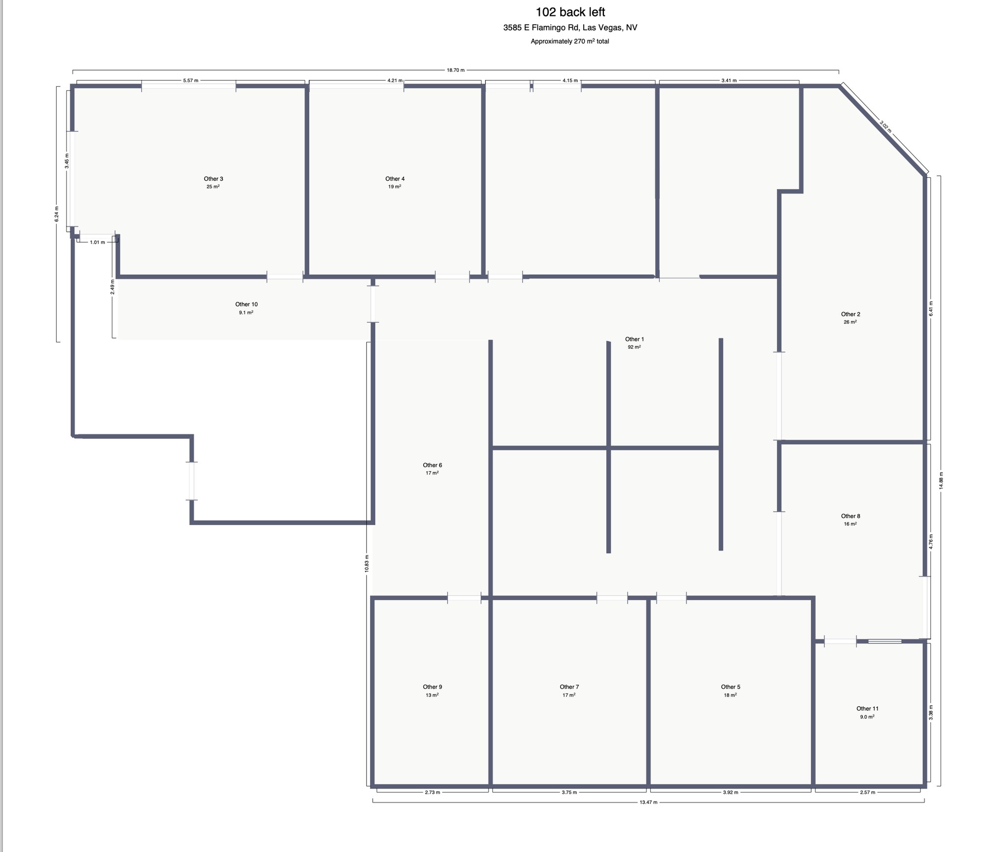3585 E Flamingo Rd, Las Vegas, NV à louer Plan d’étage– Image 1 sur 8