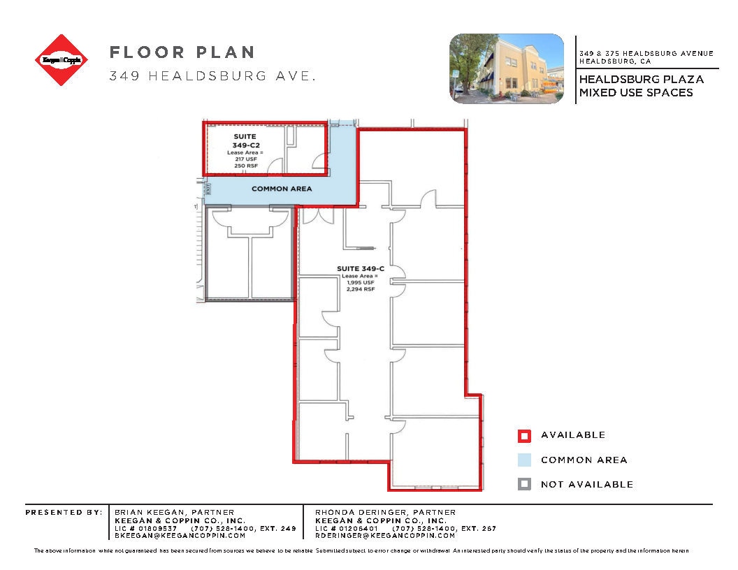 349 Healdsburg Ave, Healdsburg, CA à louer Plan d’étage– Image 1 sur 1