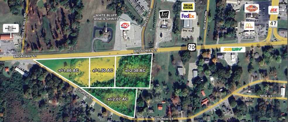 Highway 70 E., White Bluff, TN à vendre - Aérien – Image 2 sur 2