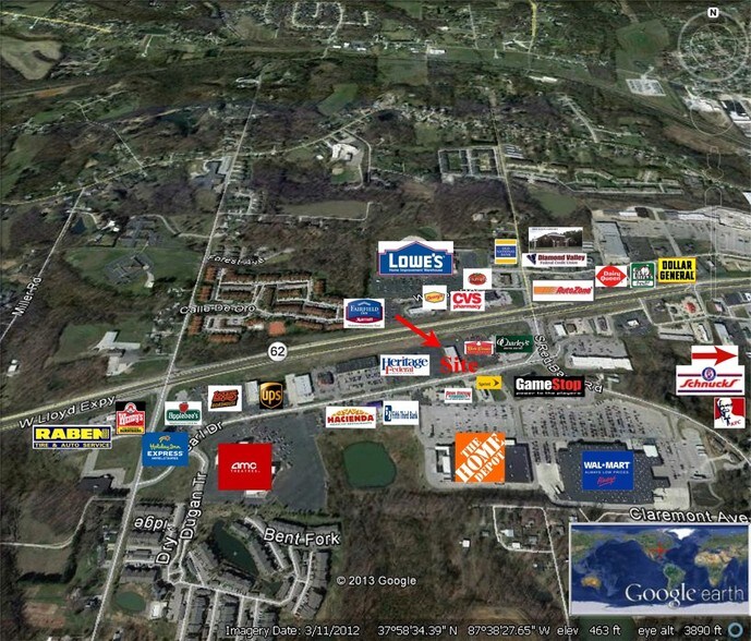 5225 Pearl Dr, Evansville, IN à vendre - Plan de site – Image 2 sur 4