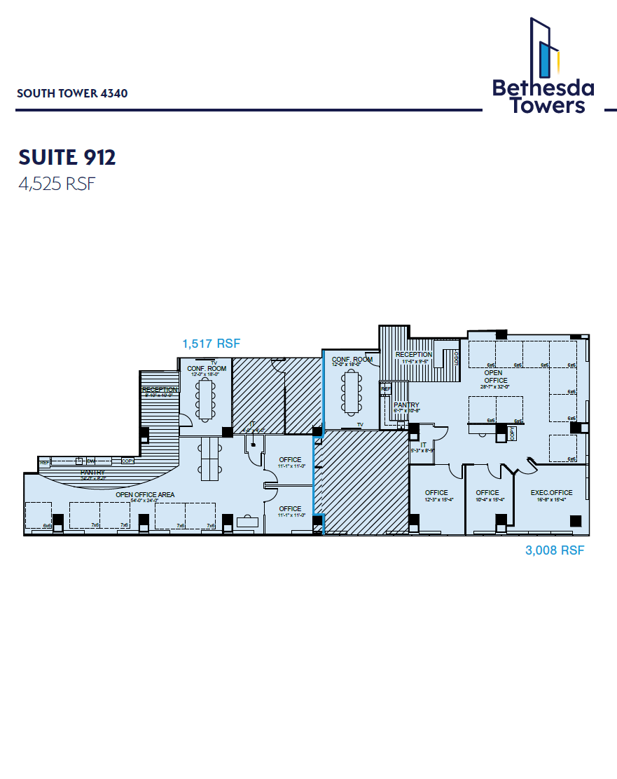 4340 East-West Hwy, Bethesda, MD à louer Plan d’étage– Image 1 sur 1