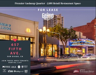 Plus de détails pour 657 5th Ave, San Diego, CA - Local commercial à louer