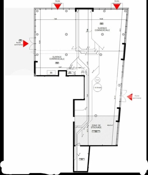 Local commercial dans Merignac à louer - Plan d’étage – Image 1 sur 2