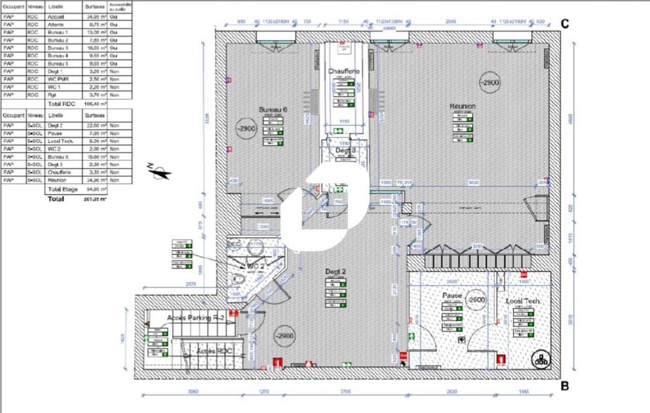 Bureau dans Rodez à vendre - Plan d’étage – Image 3 sur 3
