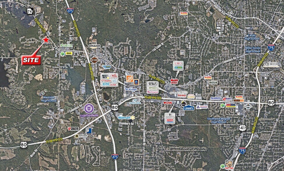5790 Thomaston Rd, Macon-Bibb, GA à vendre - Aérien – Image 2 sur 4