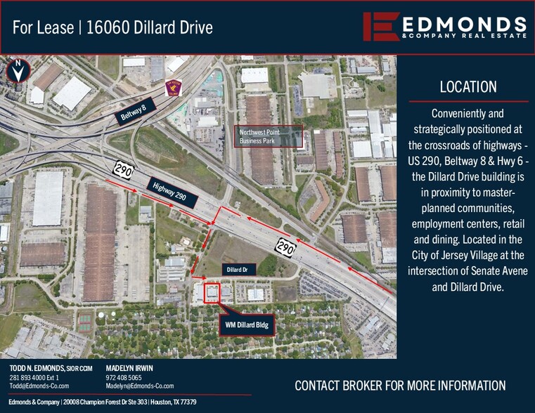 16060 Dillard Dr, Jersey Village, TX à louer - Photo de l’immeuble – Image 3 sur 11