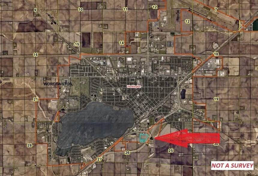 TBD South Lake St, Worthington, MN à vendre - Aérien – Image 2 sur 7