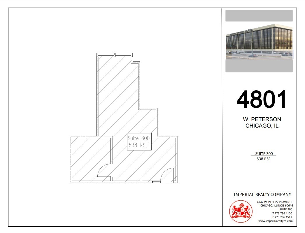 4801 W Peterson Ave, Chicago, IL à louer Plan d’étage– Image 1 sur 3