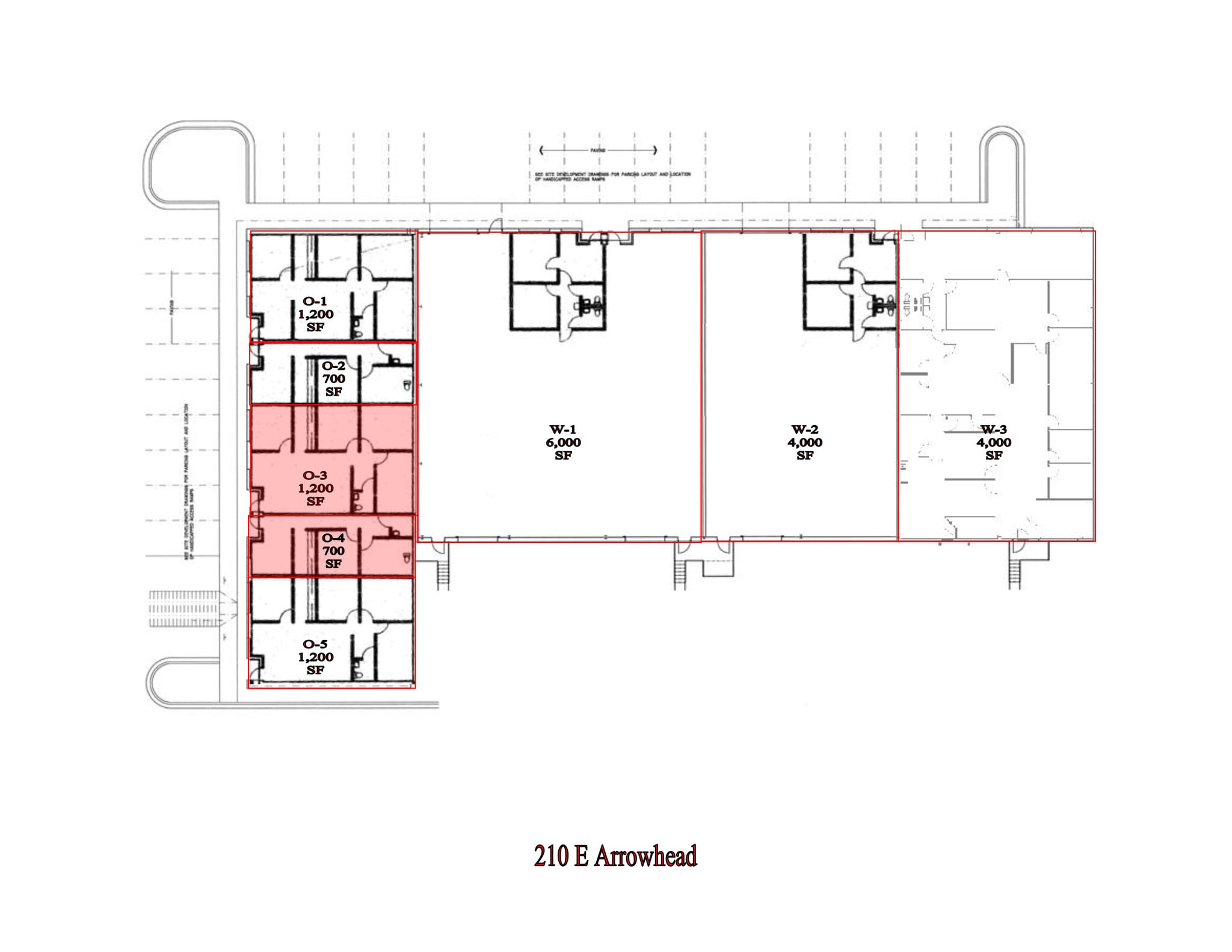 210 E Arrowhead Dr, Charlotte, NC à louer Plan de site– Image 1 sur 1