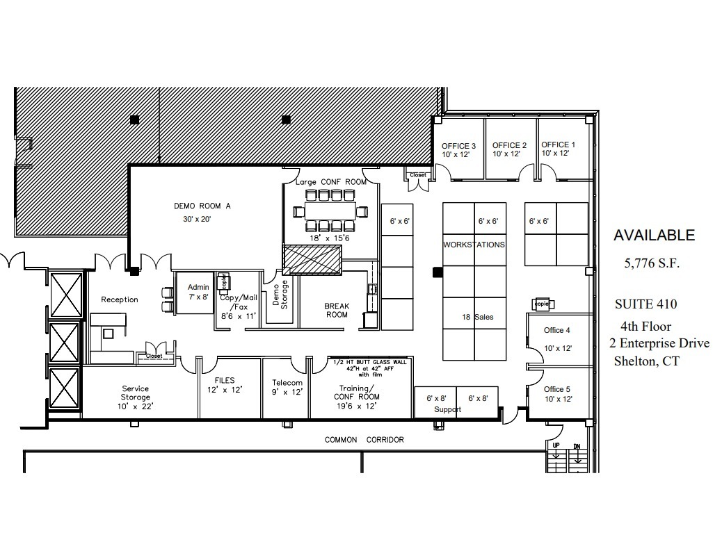 2 Enterprise Dr, Shelton, CT à louer Plan d’étage– Image 1 sur 1