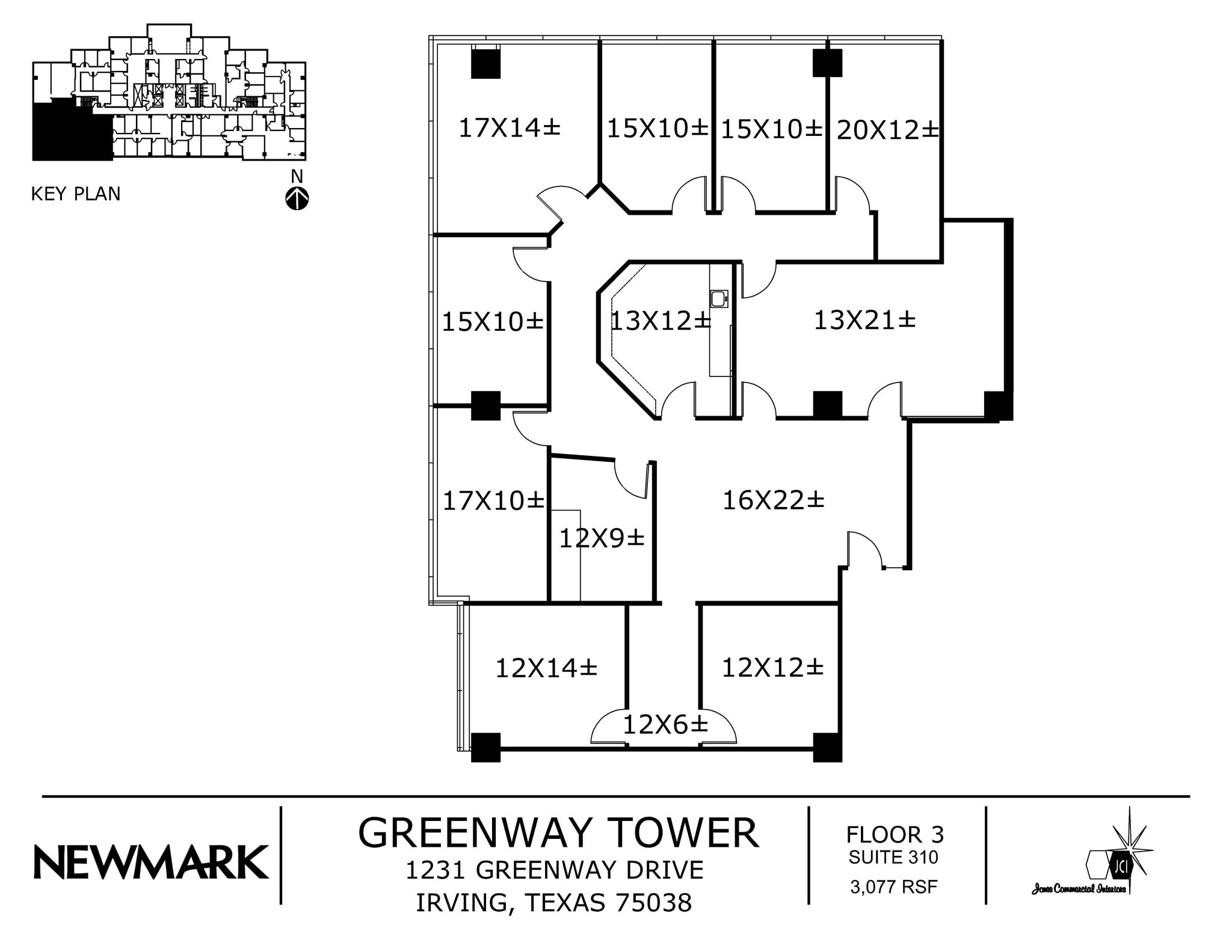 1231 Greenway Dr, Irving, TX à louer Plan d’étage– Image 1 sur 1