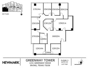 1231 Greenway Dr, Irving, TX à louer Plan d’étage– Image 1 sur 1