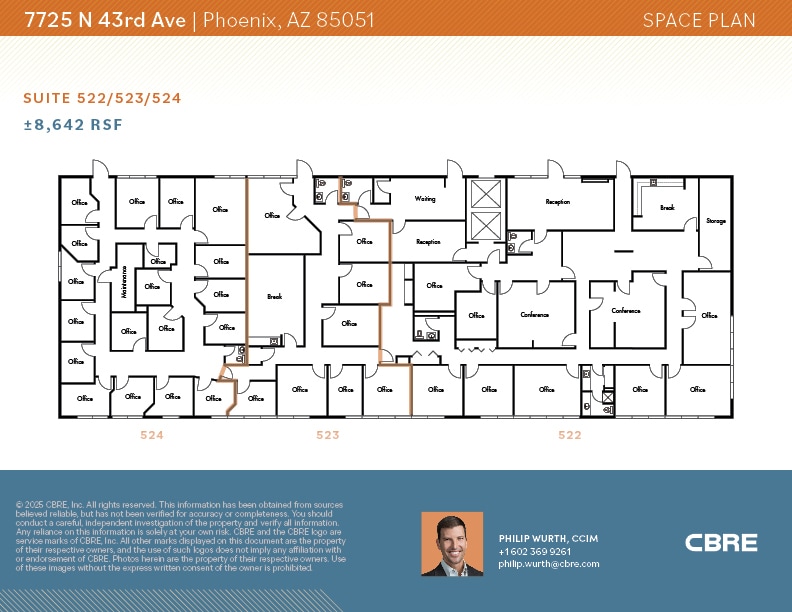 7725 N 43rd Ave, Phoenix, AZ à louer Plan d’étage– Image 1 sur 2
