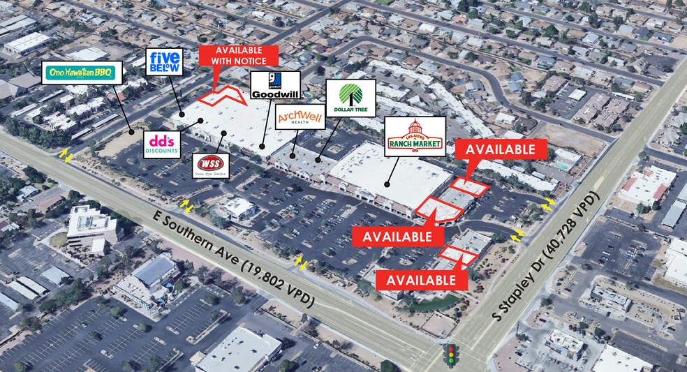 NW Southern Ave, Mesa, AZ à louer - Aérien – Image 2 sur 15