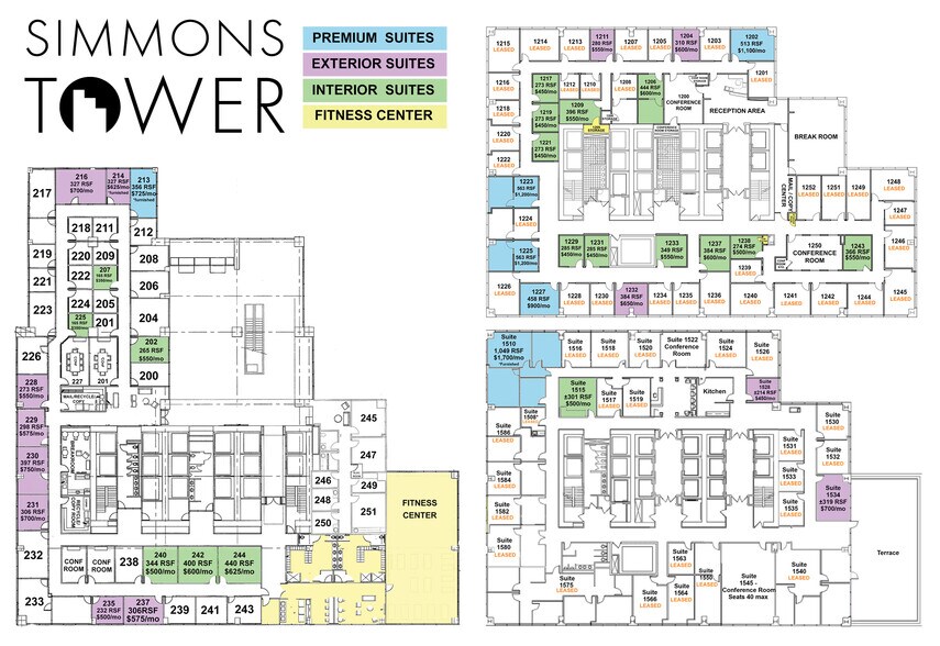 425 W Capitol Ave, Little Rock, AR à louer - Plan d’étage – Image 2 sur 4