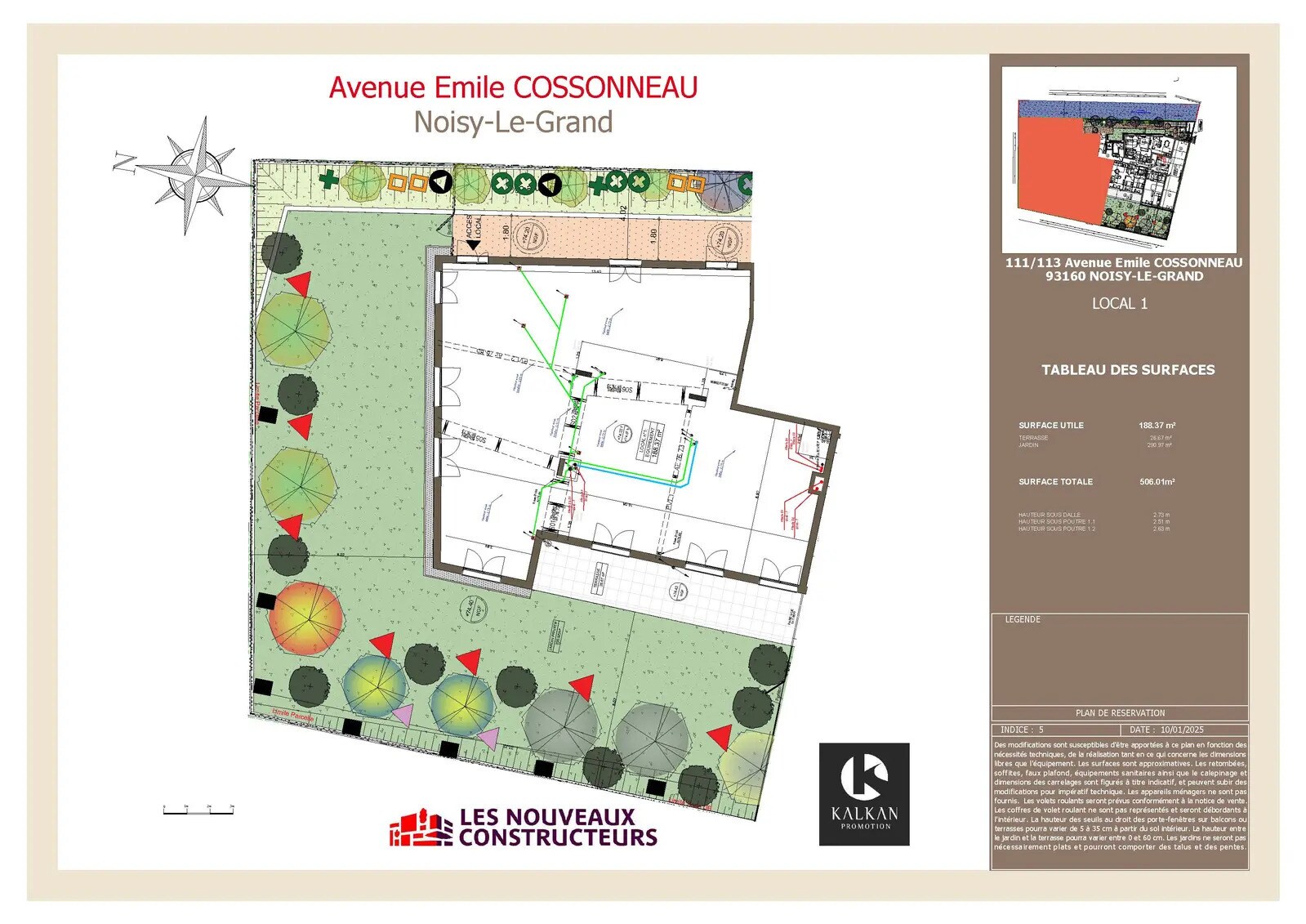 111 Avenue Emile Cossonneau, Noisy-le-Grand à louer Plan de site– Image 1 sur 3
