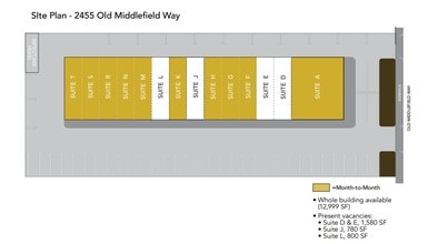 2455 Old Middlefield Way, Mountain View, CA à louer Plan d’étage– Image 1 sur 1